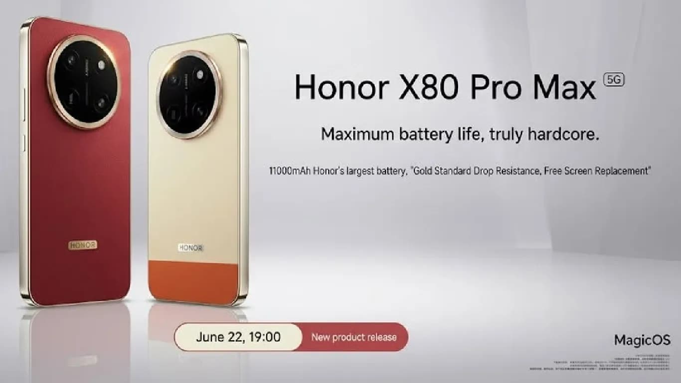 Honor X80 Pro Max Launch Set for June 22 in China With 11,000mAh Battery Honor X80 Pro Max Launch Set for June 22 in China With 11,000mAh Battery