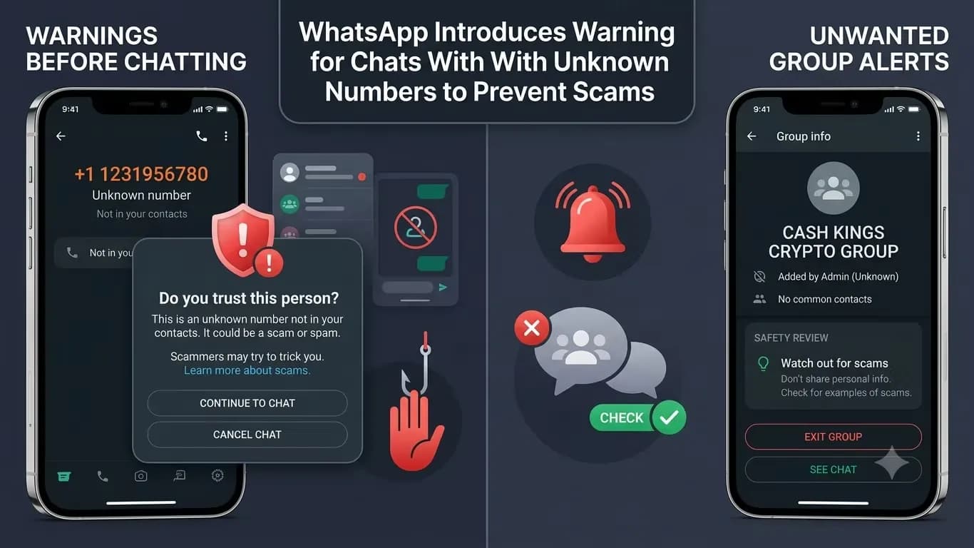 WhatsApp Introduces Warning for Chats With Unknown Numbers to Prevent Scams WhatsApp Introduces Warning for Chats With Unknown Numbers to Prevent Scams