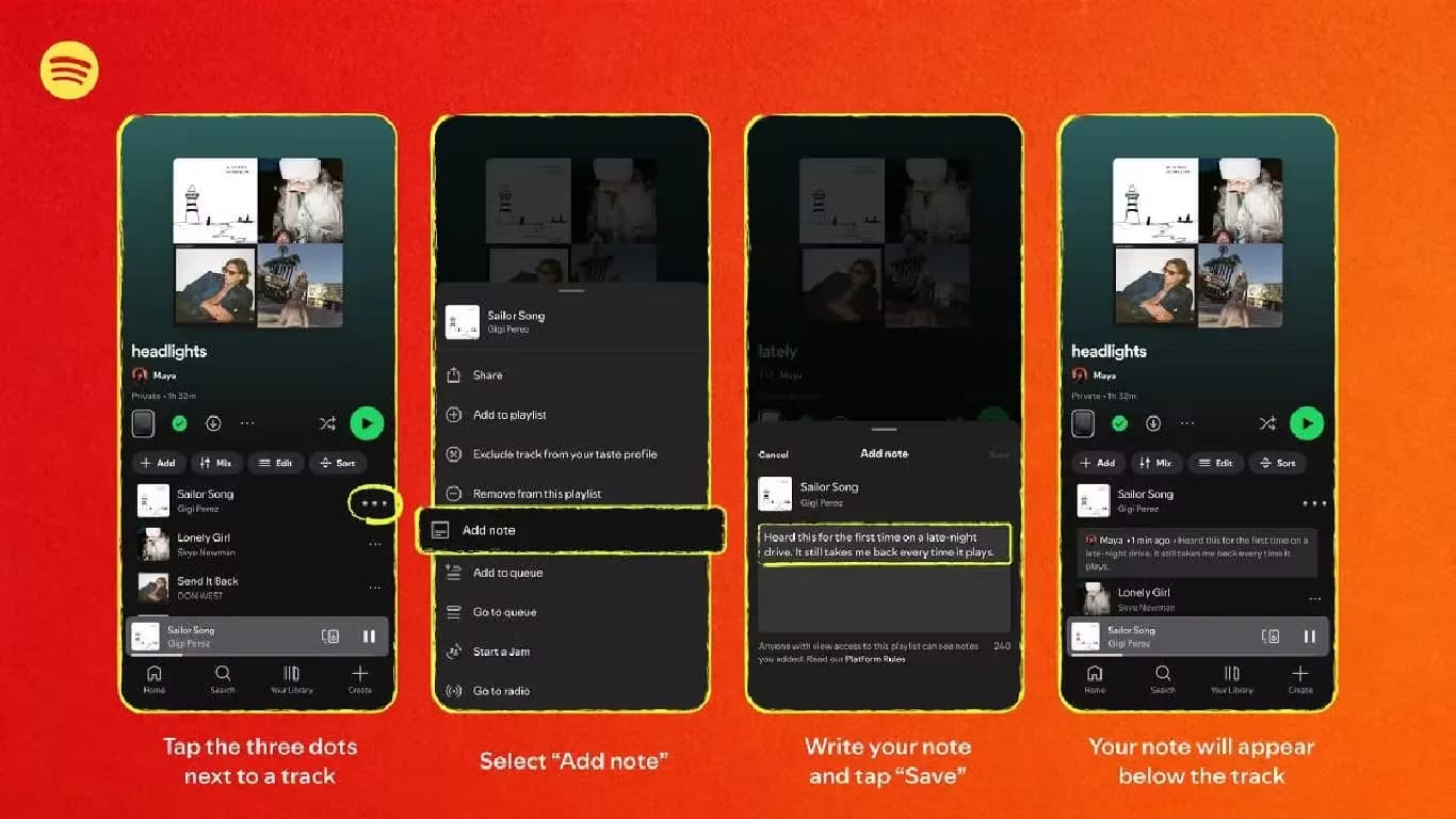 Spotify Expands Playlist Notes and User Notes Features for Mobile Users