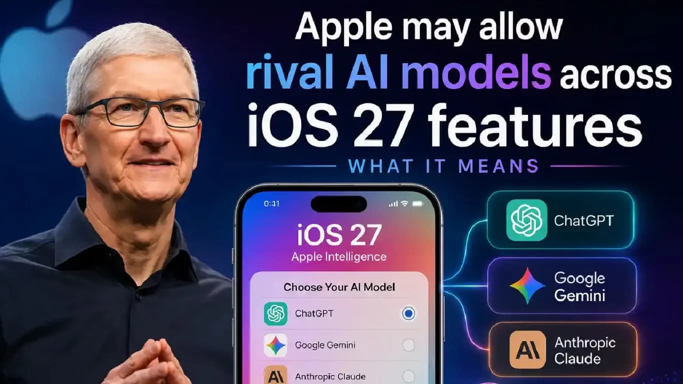 Apple May Let Users Choose AI Models in iOS 27 Update