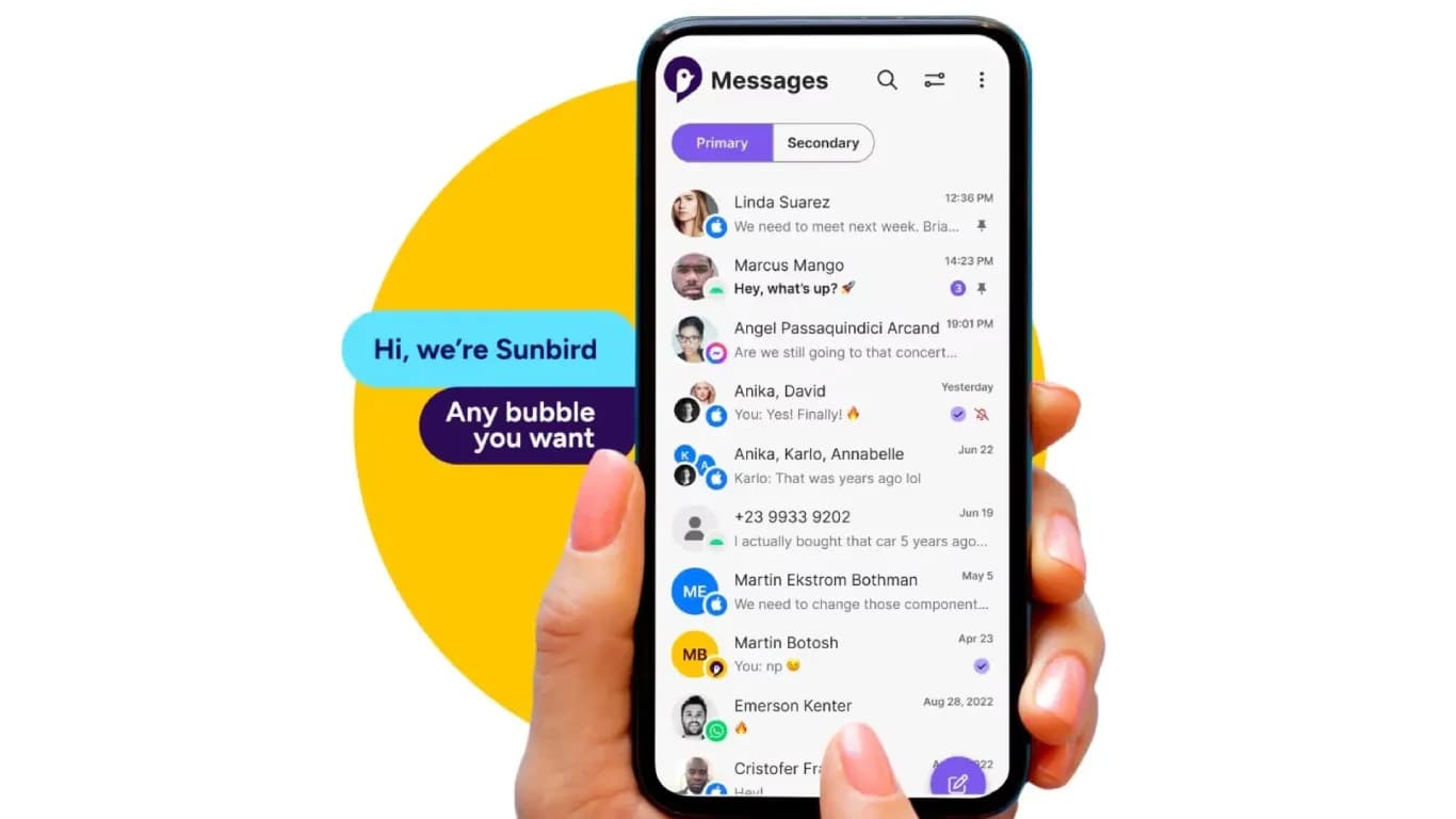 Sunbird Android App Offers iMessage Support and Plans for WhatsApp Integration