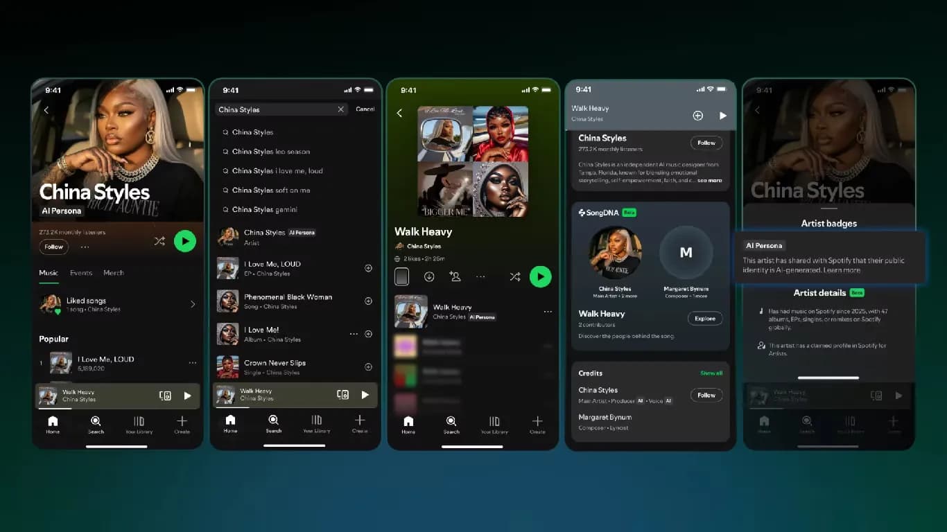 Spotify Introduces AI Persona Badge to Identify Virtual Artists Spotify Introduces AI Persona Badge to Identify Virtual Artists